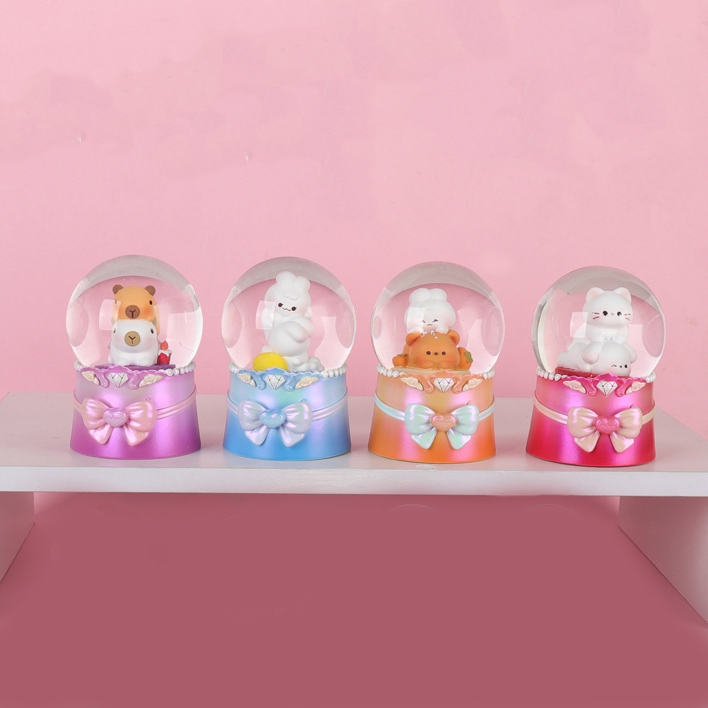 Bowknot Good Friends Series Crystal Ball with Light (including batteries) 45#