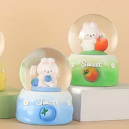 Fruit Rabbit Series Crystal Ball with Light (including electronics) 65#
