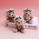 Scarf-wearing Bear Plush Keychain