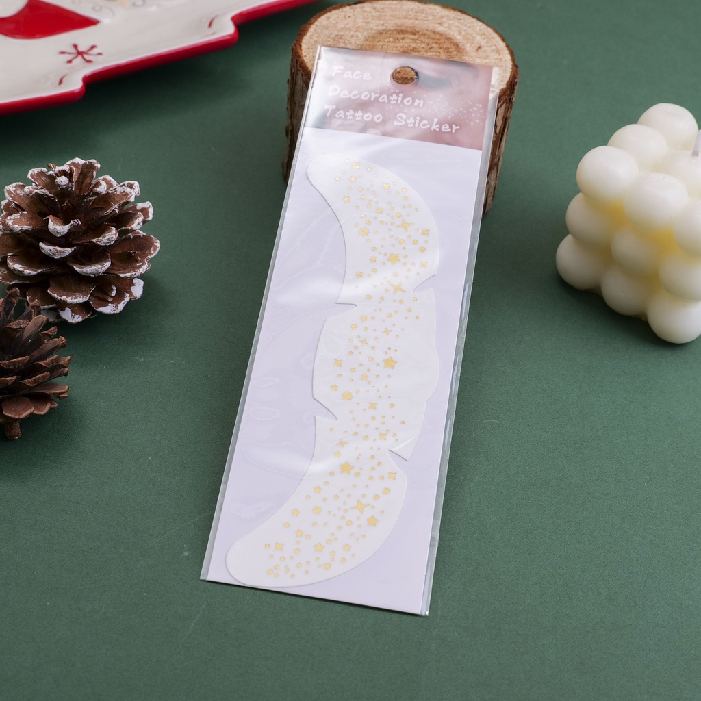 Golden Glow Star Sprinkling Face Stickers
