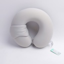 Milkshake Neck Pillow and Eye Mask Set - Gray