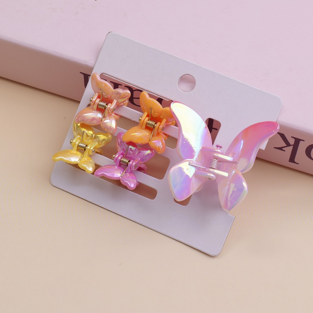 Laser Butterfly Hair Claw Clip - 5 Pieces
