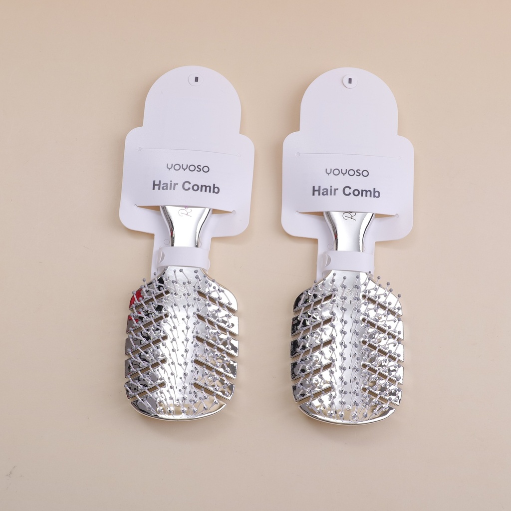 Electroplated Silver Series Dry and Wet Massage Comb
