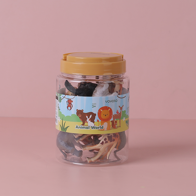 5101-10 10pcs wild animals in a barrel (1L)