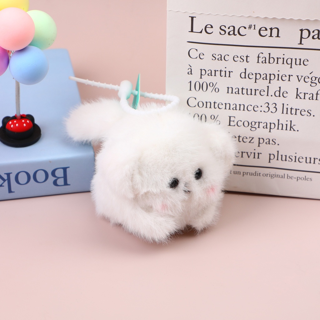 L0911 White wag Tail Puppy toy(silicone buckle)