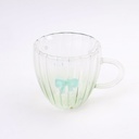Simple glass cup275ml -green