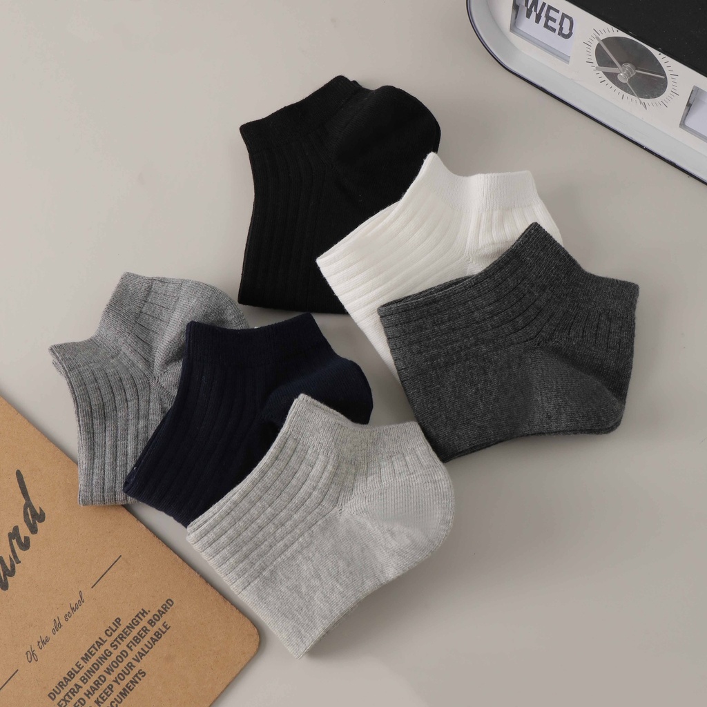 Men's Double-needle Short Socks (Two-pair Pack)