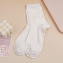 Three Pairs of Ladies' Mid-calf Socks in White