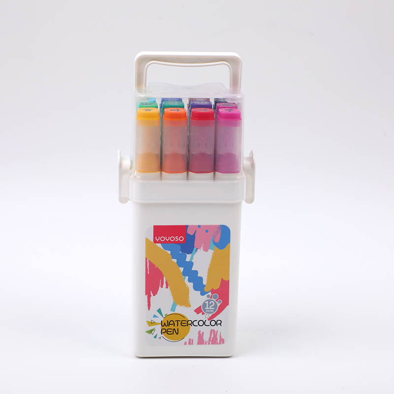 204-12 12 colors Quad Rod Double-ended Watercolor Pencils 252