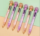 Crystal Cat Paw 6-Color Ballpoint Pen