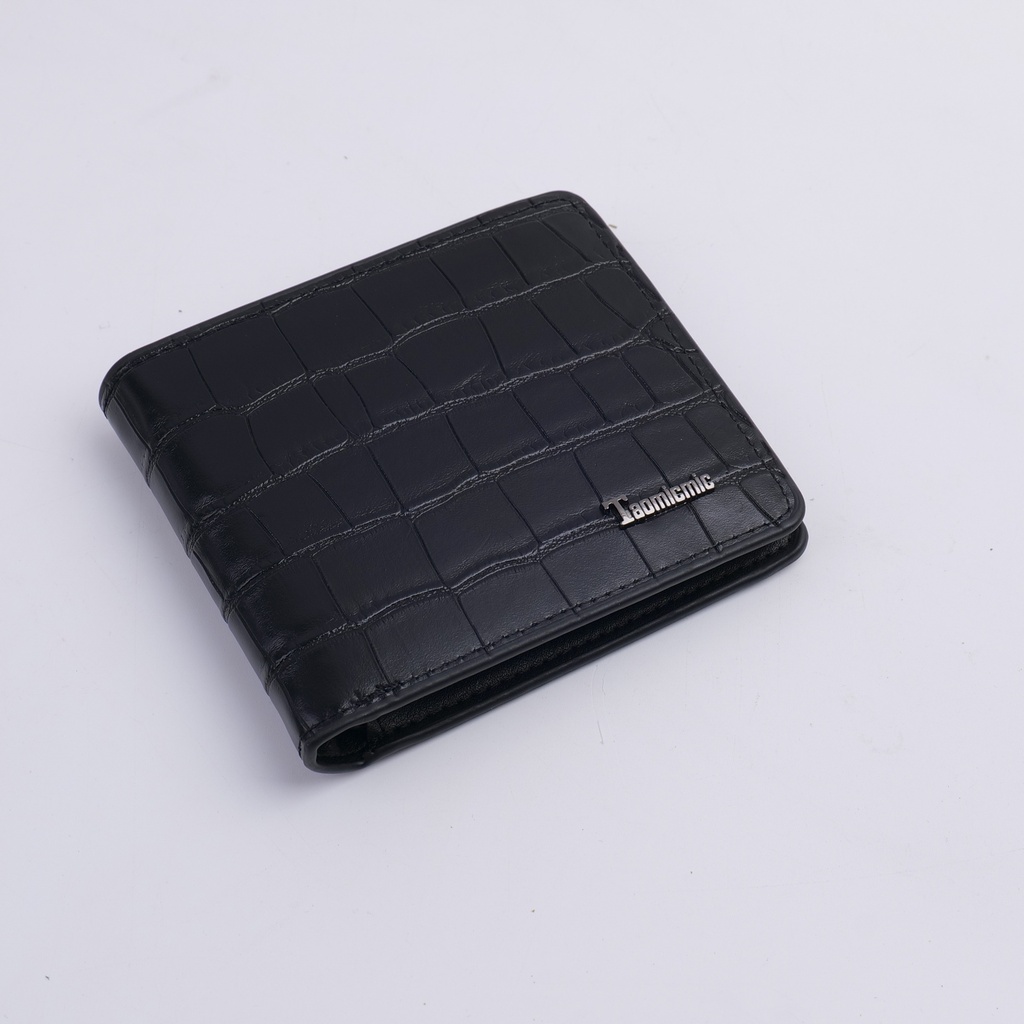 Snakeskin Men's Short Wallet - Black
