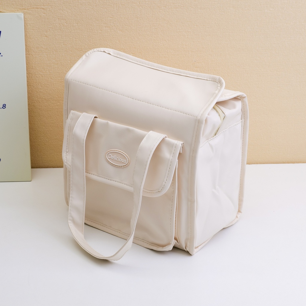 Insulated Handheld Bento Bag - White