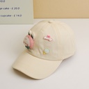 3D Animal Plush Doll Kids Baseball Cap - Rabbit Beige