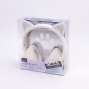 CA-045 Space Cat's Paw LED Light Headband Bluetooth Headset White