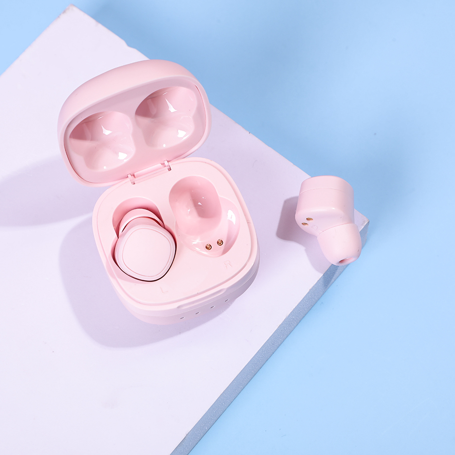 Mini simple style TWS wireless earphones-pink