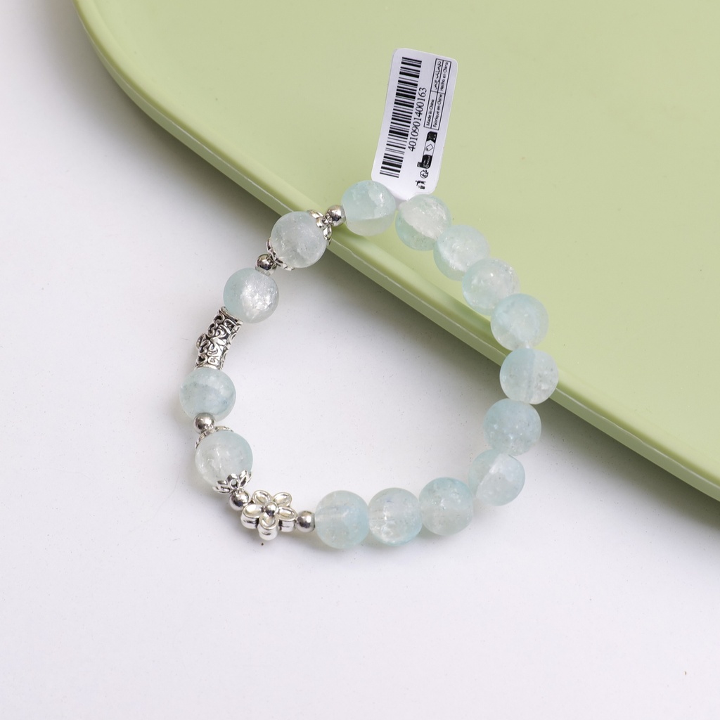 Matte Beaded Butterfly Bracelet - Blue
