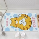 Litchi non-slip bathroom mat - Cute cat
