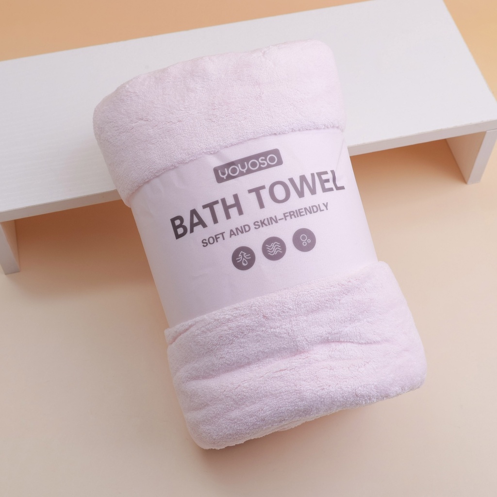 Japanese Minimalist Style Series Bath Towel - Light Pink