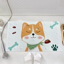 Litchi non-slip bathroom mat. - Cute dog
