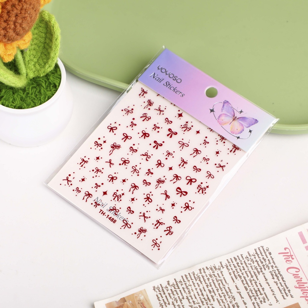 Scarlet Ribbon Mirage Nail Stickers
