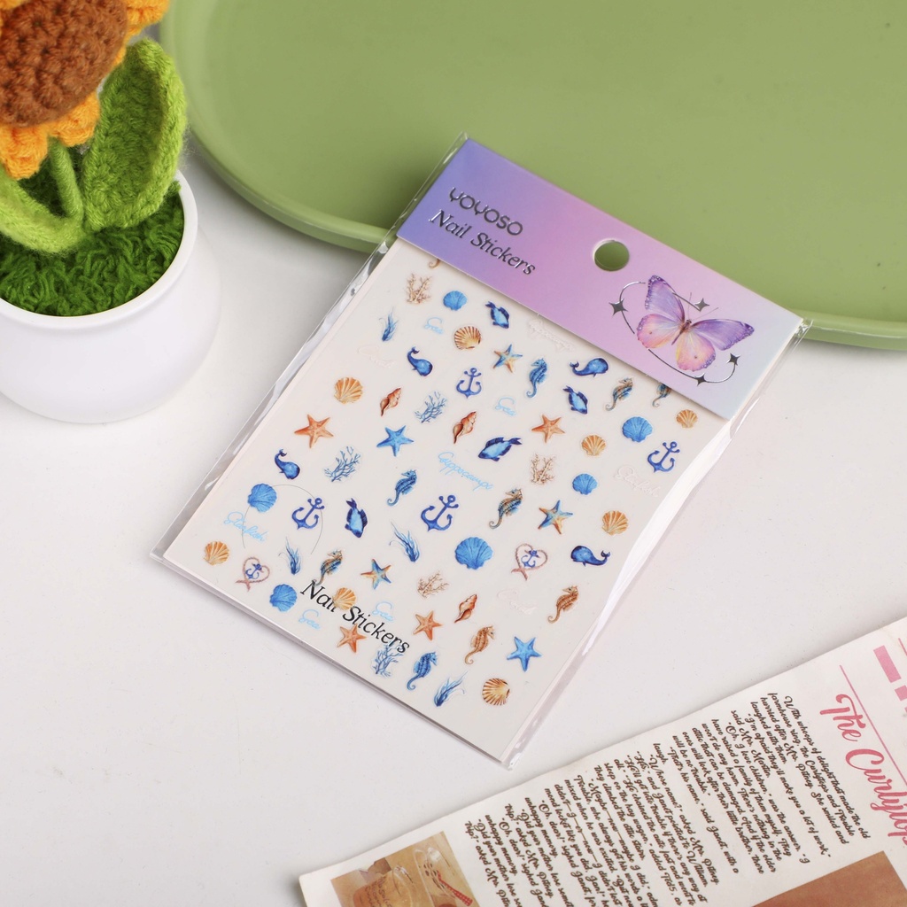 Seashell Starlight Sheen Nail Stickers