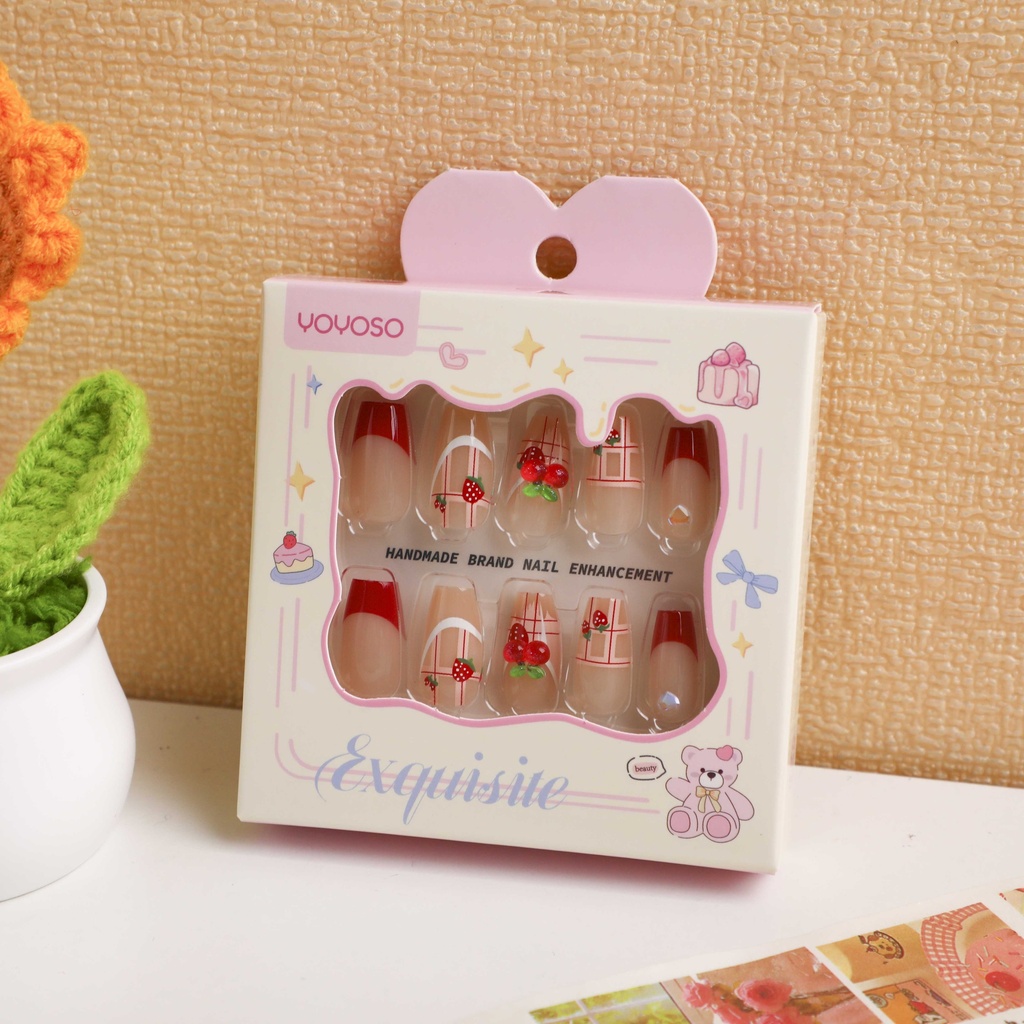 Fingertip Bakery Press-On Nails - Strawberry Jam