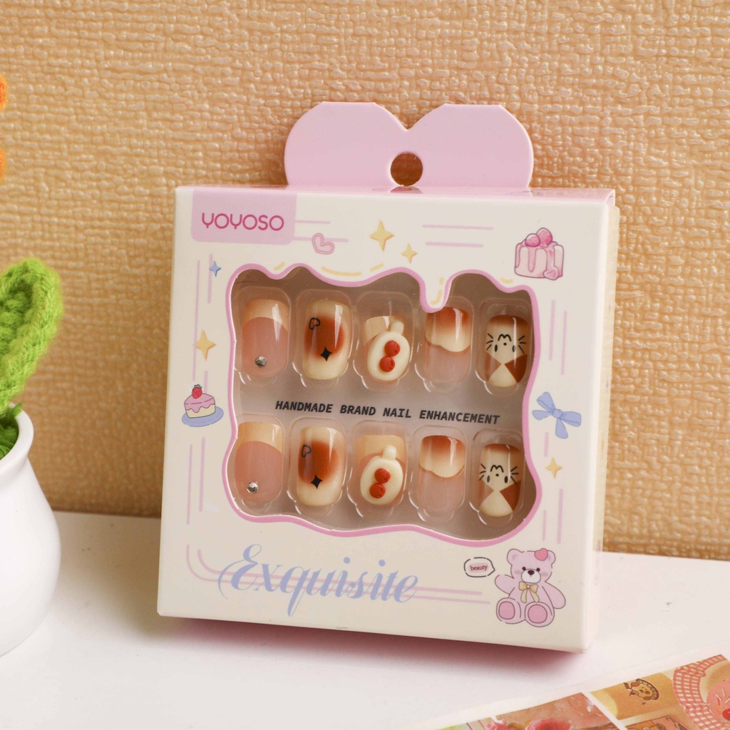 Fingertip Bakery Press-On Nails - Caramel Kitty