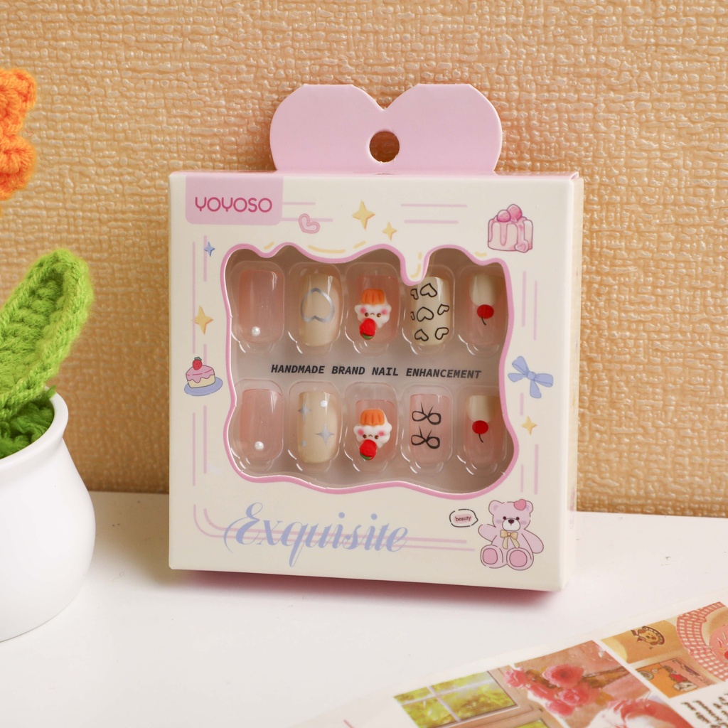 Fingertip Bakery Press-On Nails - Creamy Cherry