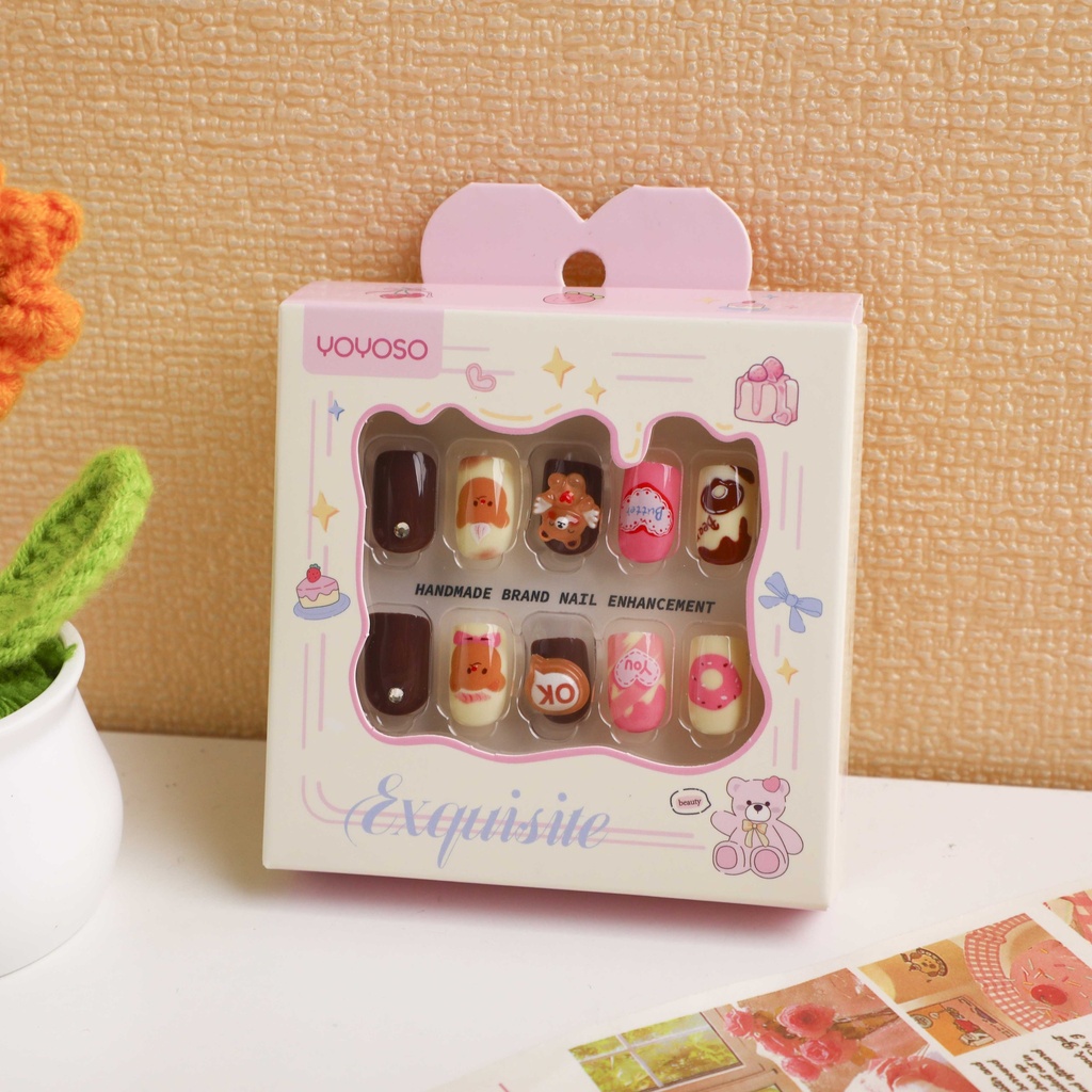 Fingertip Bakery Press-On Nails - Bear Dumpling