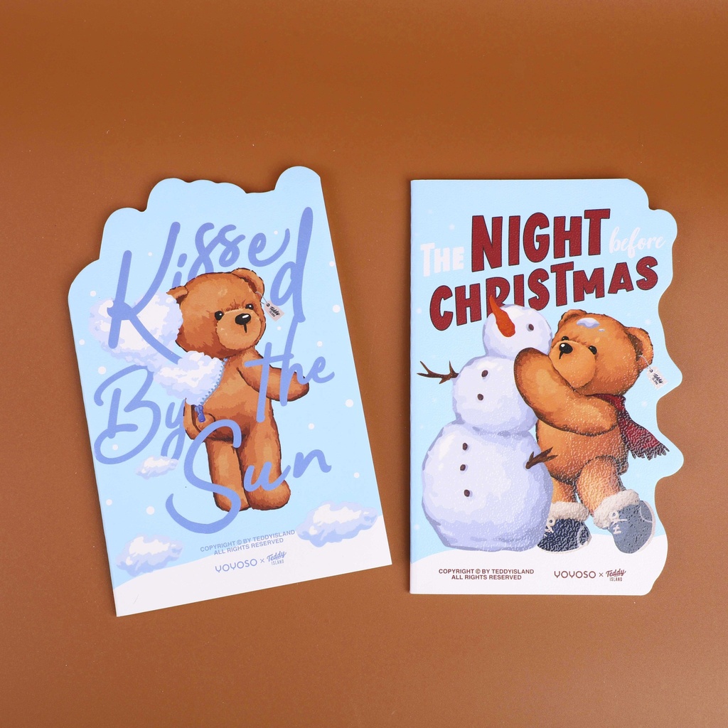 TEDDY ISLAND Series B5 Shaped Sewn Notebook - Lined Inner Pages 32 PCS