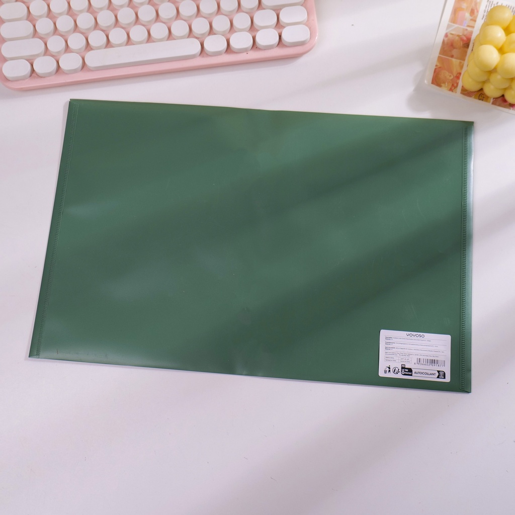 Gradient Color Series Snap Button Document Pouch FC – Green