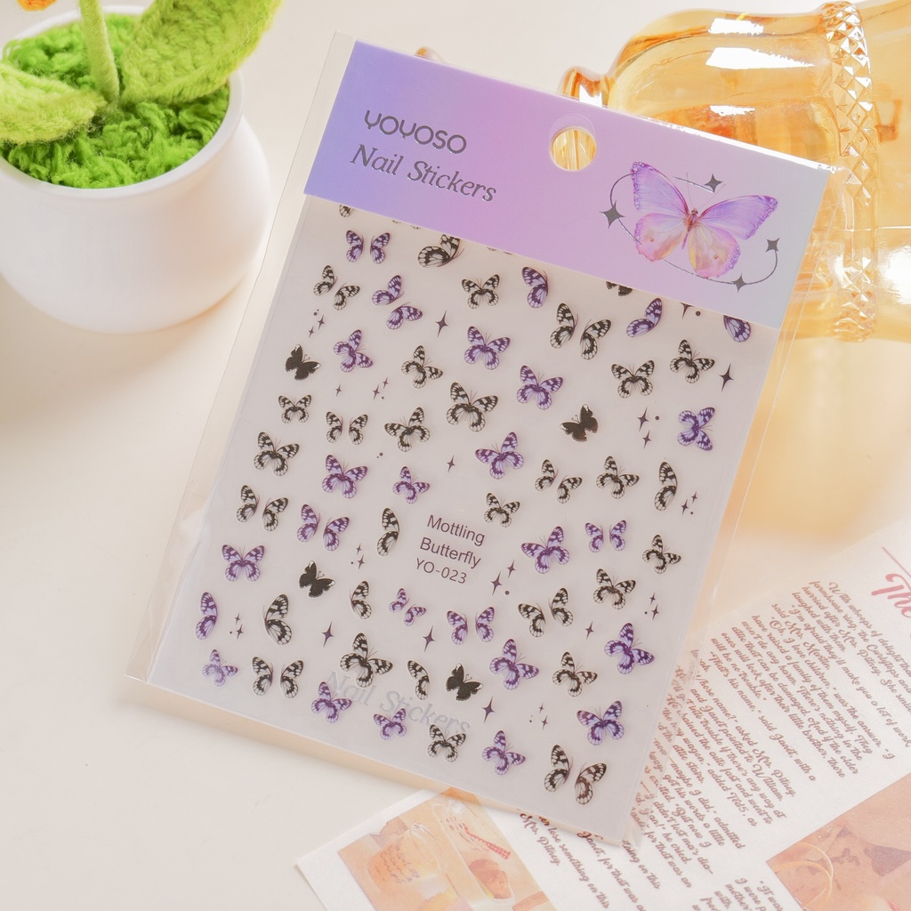 Gothic Butterfly Nail Stickers