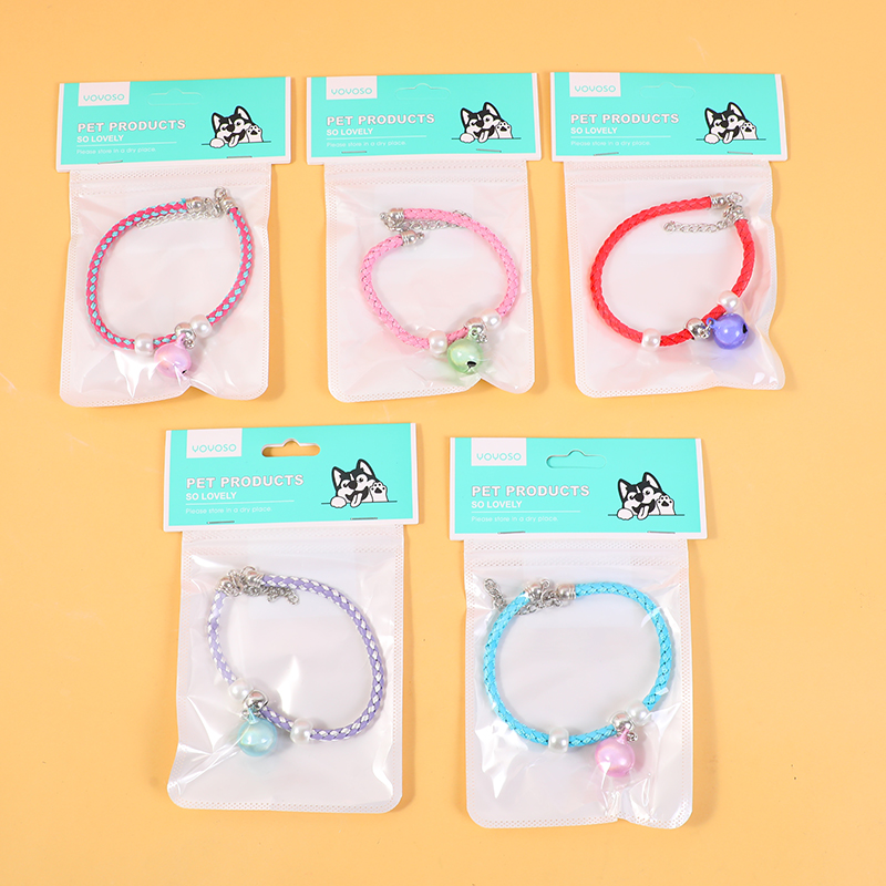 Small colored string bell collar