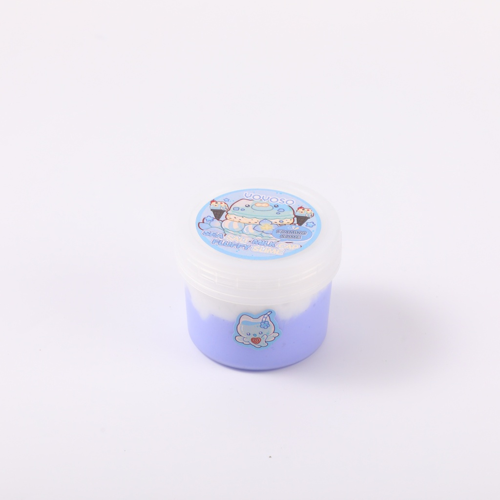 8050 Sea Salt Milk Cap Fluffy Slime
