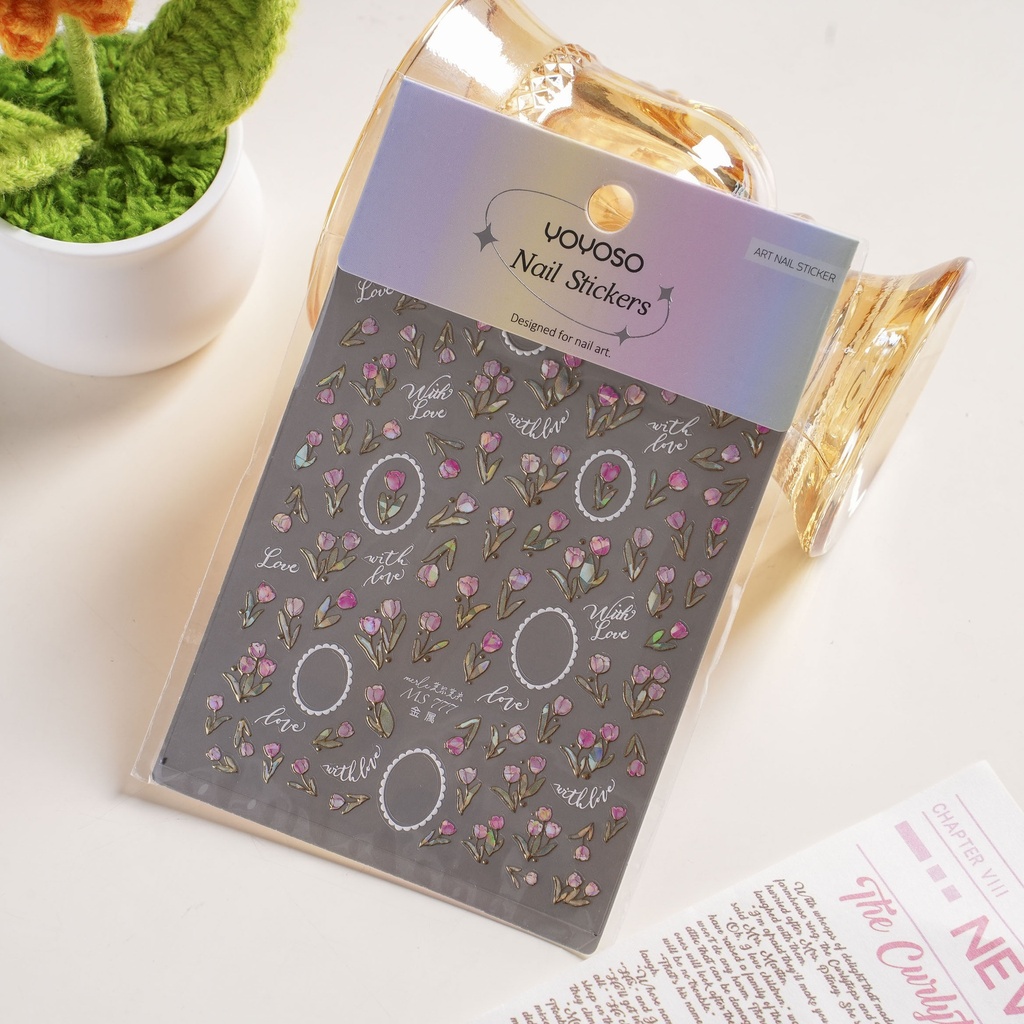 Rustic Tulip Nail Stickers