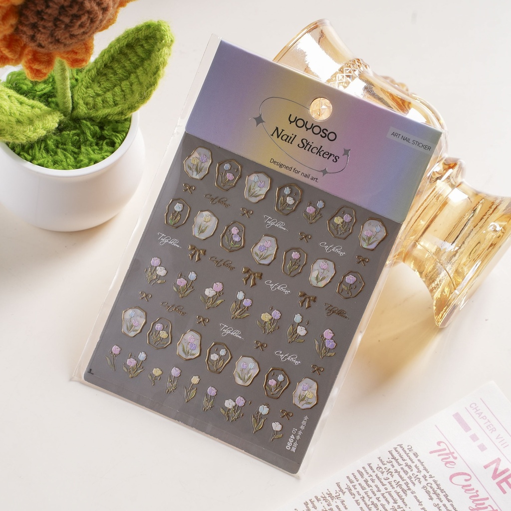 Framed Tulip Nail Stickers