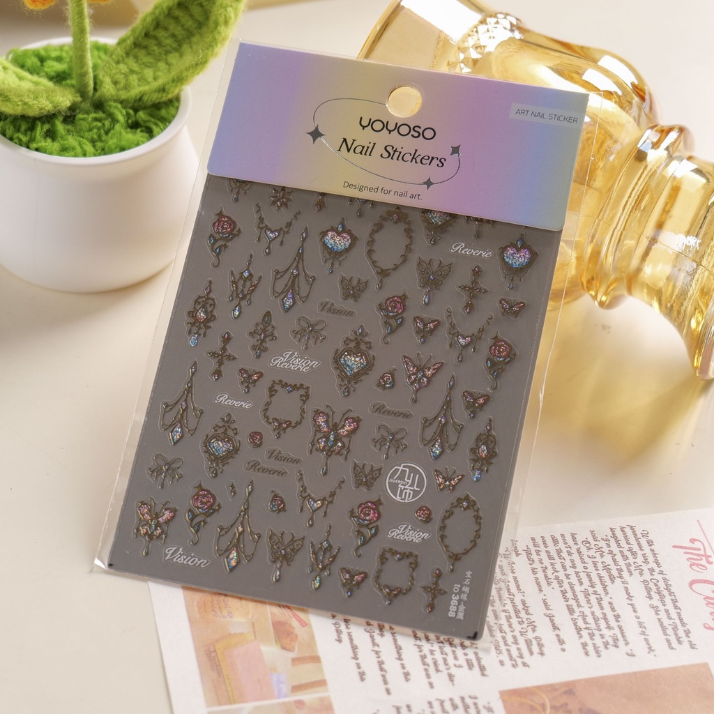 Gem Butterfly Nail Stickers