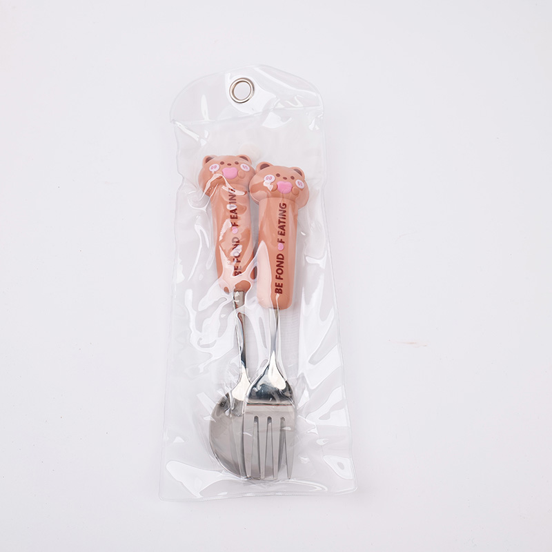 Happy farm party spoon and fork