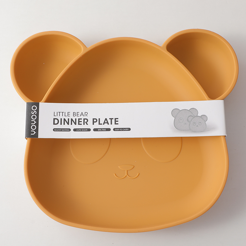 Little bear dinner plate-yellow