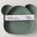Little bear dinner plate-dark green