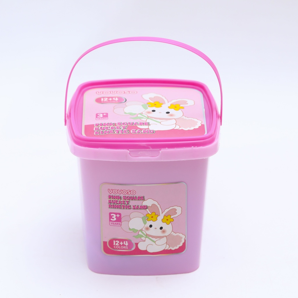 Pink Square Bucket Kinetic Sand - Small Bucket
