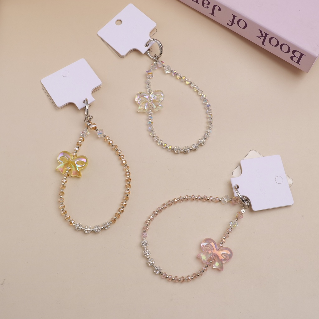 Bow Tie Crystal Mobile Phone Strap