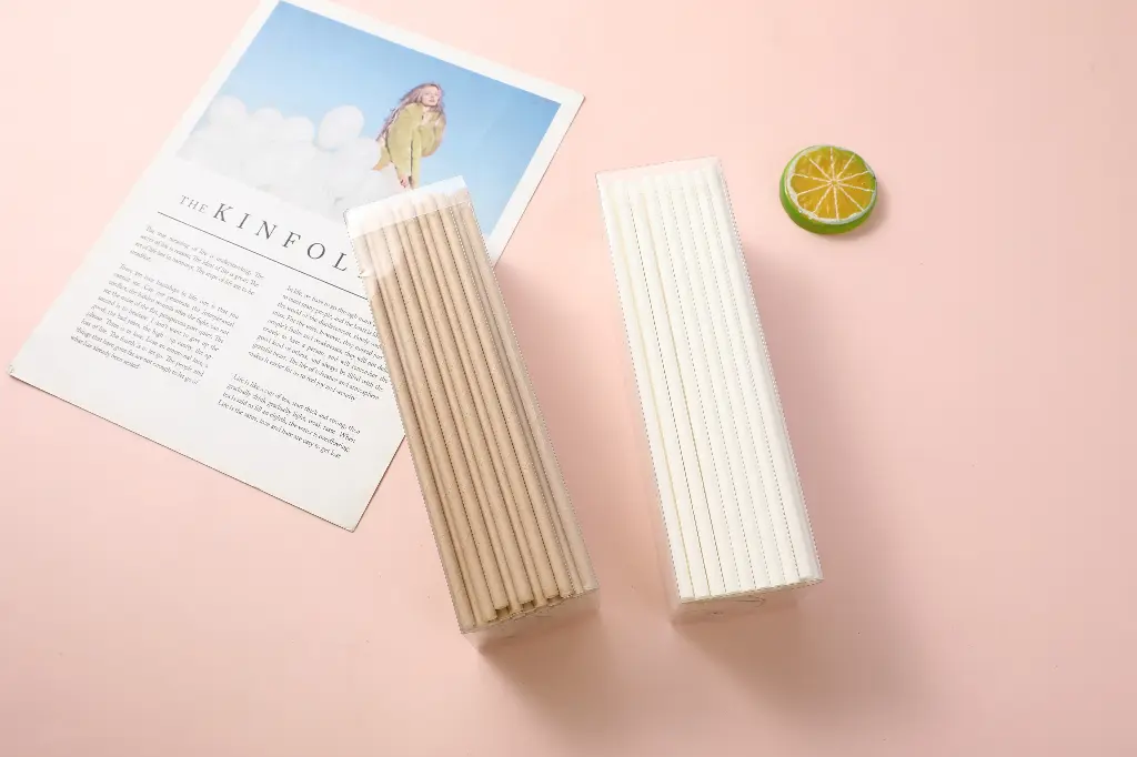 PET box packed paper straw 100pcs-white