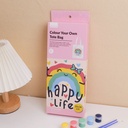 DIY Children Coloring Canvas Bag - Rainbow Pattern