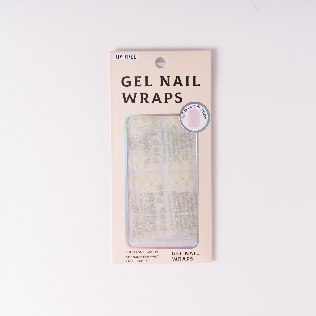 Iridescent Glitter Rainbow Self-Adhesive Nail Stickers