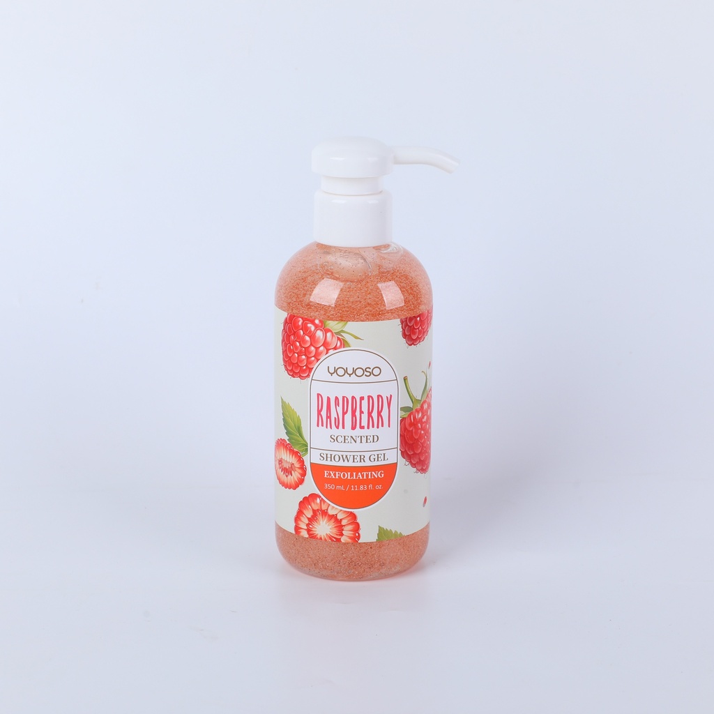 350ml Exfoliating Shower Gel - Raspberry Scented