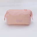 Cloud-Pattern Steel-Frame Storage Cosmetic Bag - Pink