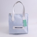 Smiley compact lunch bag - blue