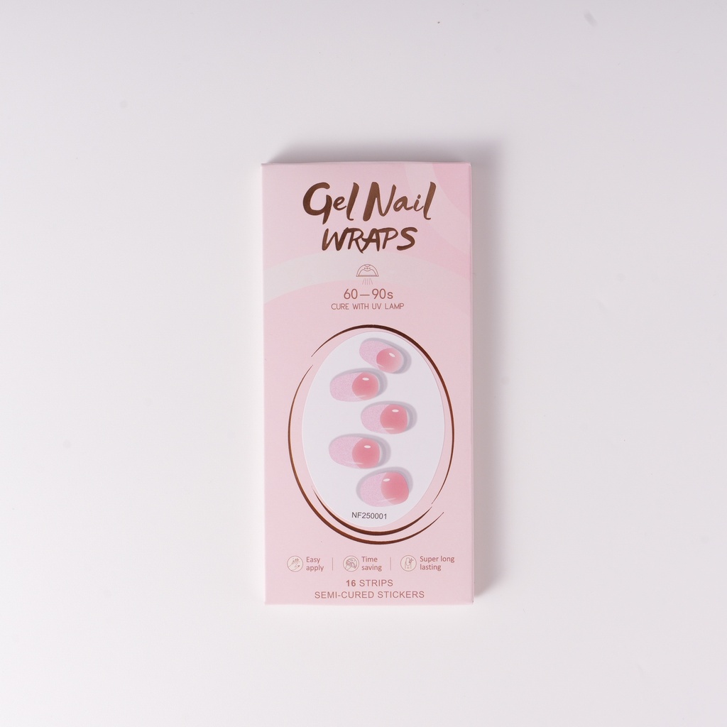 Nude Pink Gel Nail Stickers (UV Lamp Required)