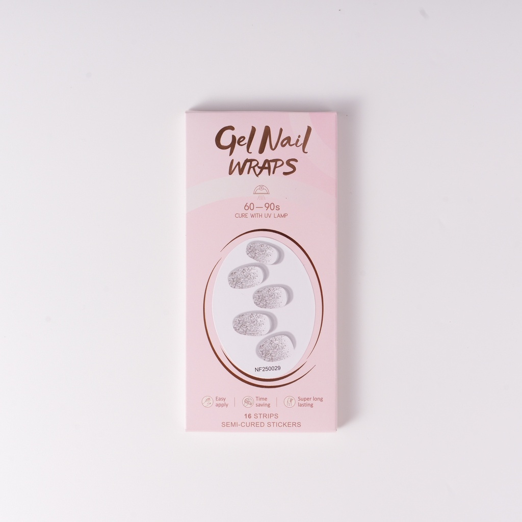 Iridescent Crushed Diamond Gel Nail Stickers (UV Lamp Required)